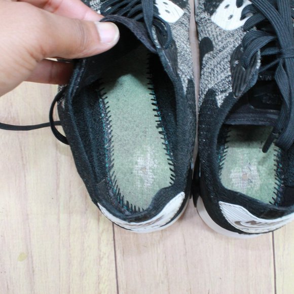*Nike Air Max Black Flyknit Lace-up Low Top Athletic Sneakers Shoes Size - Picture 8 of 9